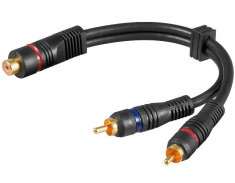 Cablu audio OEM AVC-308/0,2-BU RCA mama la 2 x RCA tata 0.2 m foto
