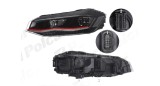 Set faruri Vw Polo, 09.20, montare fata, stanga+dreapta, indicator dinamic; Tip= GTI, OE Look; H7+LED; electric; negru reflector, rama rosie, rama