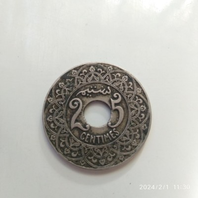 -Y- MONEDA MAROC 25 CENTIMES 1924 VG++ foto