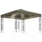 Pavilion cu siruri de lumini LED, gri taupe, 3x3m,