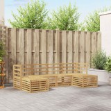 vidaXL Seturi de canapele 6 pcs Alb Lemn Solid de Acacia 3392254