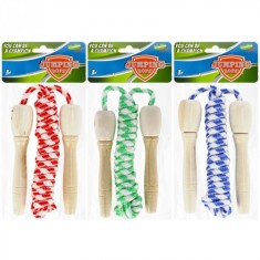 Coarda de sarit pentru copii cu maner din lemn,diverse culori