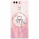 Husa silicon pentru Huawei P9 Plus, Heart Baloons