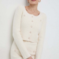 Morgan rochie și cardigan culoarea bej, mini, mulata