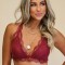 Eross top V Neck Bralette M Red Wine