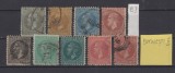 Timbre Romania Carol I Bucuresti I+II 1876-1879, 9 V stampilate. Stare buna