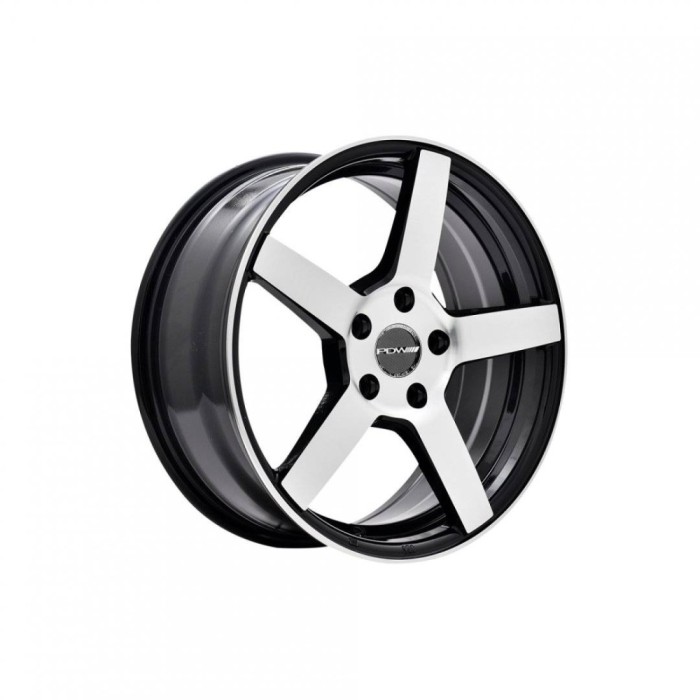 Set jante auto PDW R16 ET35 7J Negru+Diamond cut 4X100