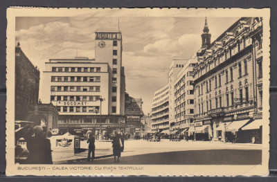 BUCURESTI PIATA TEATRULUI ADRIATICA SOCOMET MAGAZIN LIBRARIA ACADEMIEI CIRC.1940 foto