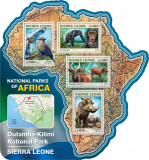 SIERRA LEONE 2016 - Fauna, park Sierra Leone (1)/ set complet-colita + bloc MNH, Nestampilat