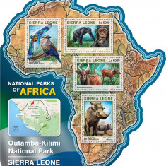 SIERRA LEONE 2016 - Fauna, park Sierra Leone (1)/ set complet-colita + bloc MNH