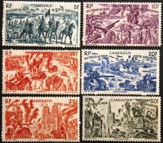 Colonii, Camerun, al 2-lea razboi mondial, tancuri, tunuri, 1946, MNH