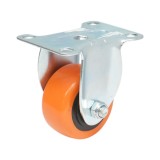 Roata fixa din PVC 64x31 mm, cu placa din otel 94x63 mm, 60 kg
