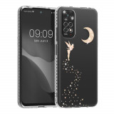 Husa Kwmobile pentru Xiaomi Redmi Note 11/Redmi Note 11s, Silicon, Transparent/Auriu, 57822.04, Carcasa