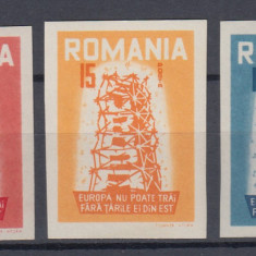 ROMANIA 1956 EXIL ROMANESC SPANIA EMISIUNEA a VII-a SERIE NEDANTELATA MNH