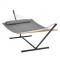 Hamac cu suport otel si perna, Vivatechnix, matlasat, pentru 2 persoane, max 217 kg, 3760 x 987 x 1050 mm, Gri