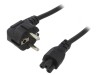 Cablu Alimentare 3x0,75mm&sup2; cu Ştecăr Unghiular şi Conector IEC C5