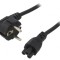 Cablu Alimentare 3x0,75mm&sup2; cu Ştecăr Unghiular şi Conector IEC C5