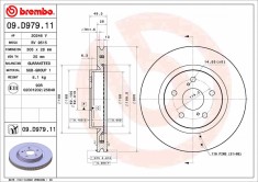 BREMBO 09.D979.11 PRIME LINE - UV Coated Disc frana