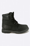 Timberland botine Premium Boot femei, culoarea negru, cu toc plat 8658A-BLACK