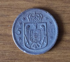5 lei 1930, Romania, KN, ruginita foto