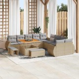 VidaXL Set de canapele pentru grădină 13 pcs bej și gri deschis 3363877