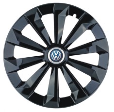 Set 4 capace roti Fame negru R15 pentru gama auto Volkswagen
