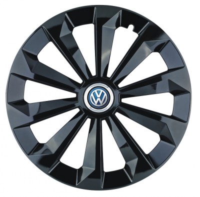 Set 4 capace roti Fame negru R15 pentru gama auto Volkswagen foto