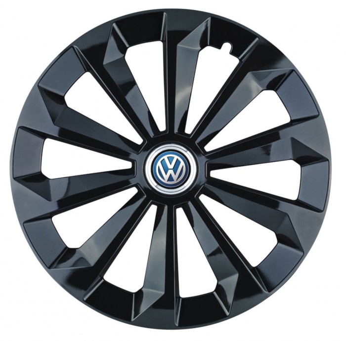 Set 4 capace roti Fame negru R15 pentru gama auto Volkswagen