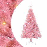 VidaXL Pom de Crăciun artificial pre-iluminat Roz 150 cm PVC 3397065