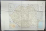 REPUBLICA SOCIALISTA ROMANIA , HARTA CAILOR RUTIERE , 1975