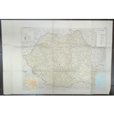 REPUBLICA SOCIALISTA ROMANIA , HARTA CAILOR RUTIERE , 1975