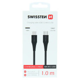 Cumpara ieftin Cablu Date Usb C- Micro Usb Swissten 1m Negru