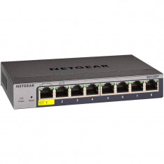 Switch NetGear GS108T-300PES ProSafe Smart 8-Port Gigabit Metal 1xPoE PD foto