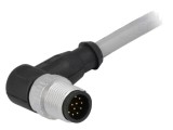 Conector M12 HARTING mufă tată 12 pini cablu 1,5m unghi 90&deg; PVC