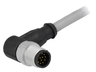 Conector M12 HARTING mufă tată 12 pini cablu 1,5m unghi 90&amp;deg; PVC foto
