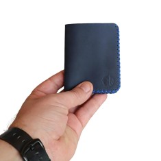 Portofel personalizabil barbati din piele naturala, Jack S, albastru