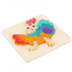 Cocos - Puzzle incastru din lemn foto