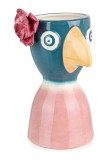 Cumpara ieftin Vaza flori ceramica multicolora Birdie 14,6x13,5x21,7h