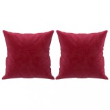 Cumpara ieftin Perne decorative, 2 buc., rosu vin, 40x40 cm, catifea
