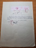 Document din anul noiembrie 1945 - flancat cu 6 timbre fiscale