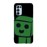 Husa compatibila cu Oppo A54 5G, Viceversa, model Happy Creeper Minecraft, Silicon, TPU, Transparent, Carcasa