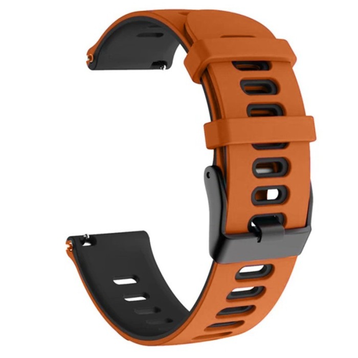Curea silicon, compatibila Amazfit GTS 4 Mini, telescoape Quick Release, Burnt Orange