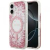 Husa MagSafe pentru Apple iPhone 17, Guess, Resin Bottom Glitter, Roz