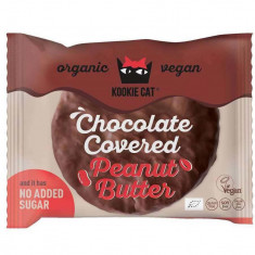 Cookie Invelita in Ciocolata cu Crema de Arahide Fara Gluten Eco 50 grame Kookie Cat