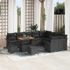 VidaXL Set de canapele pentru grădină 12 pcs Negru 90 x 55 x 71 cm 3364124