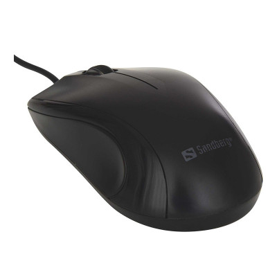 Mouse optic Sandberg, 1200 dpi, USB, 3 butoane, Negru foto