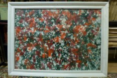 Tablou inramat cu sticla Dragusin Nicolae Compozitie Florala 100/80cm anii 50-60 foto