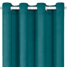 Draperie Decorativa, Petrol, 140x260cm, Poliester, Cu Inele foto