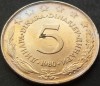 Moneda 5 DINARI / DINARA - RSF YUGOSLAVIA, anul 1980 *cod 1550 B, Europa