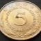 Moneda 5 DINARI / DINARA - RSF YUGOSLAVIA, anul 1980 *cod 1550 B